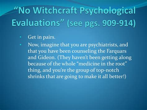 The Witchcraft-Psychological Instability Dichotomy: Fact or Fiction?